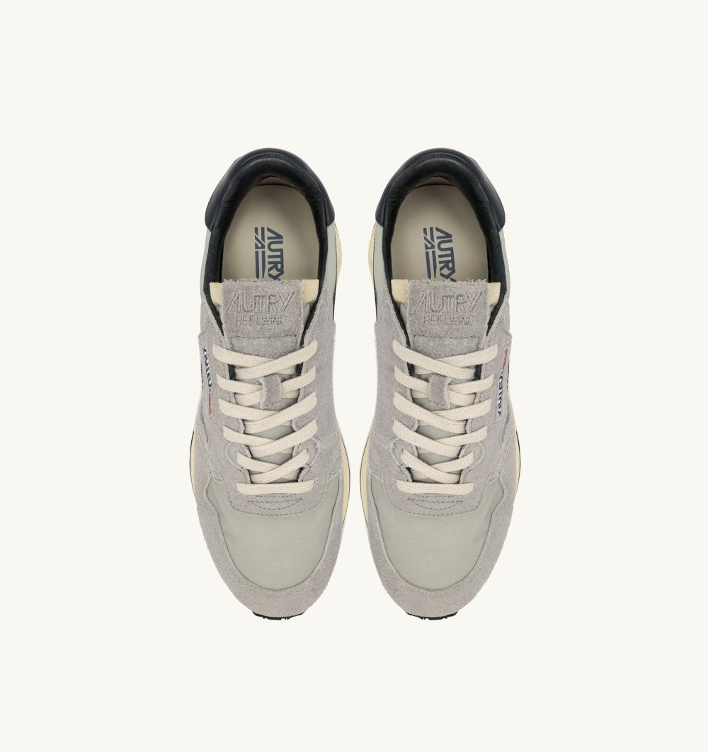 Autry Reelwind Low Sneakers Space Nylon Suede Grey | 2567-BESYX