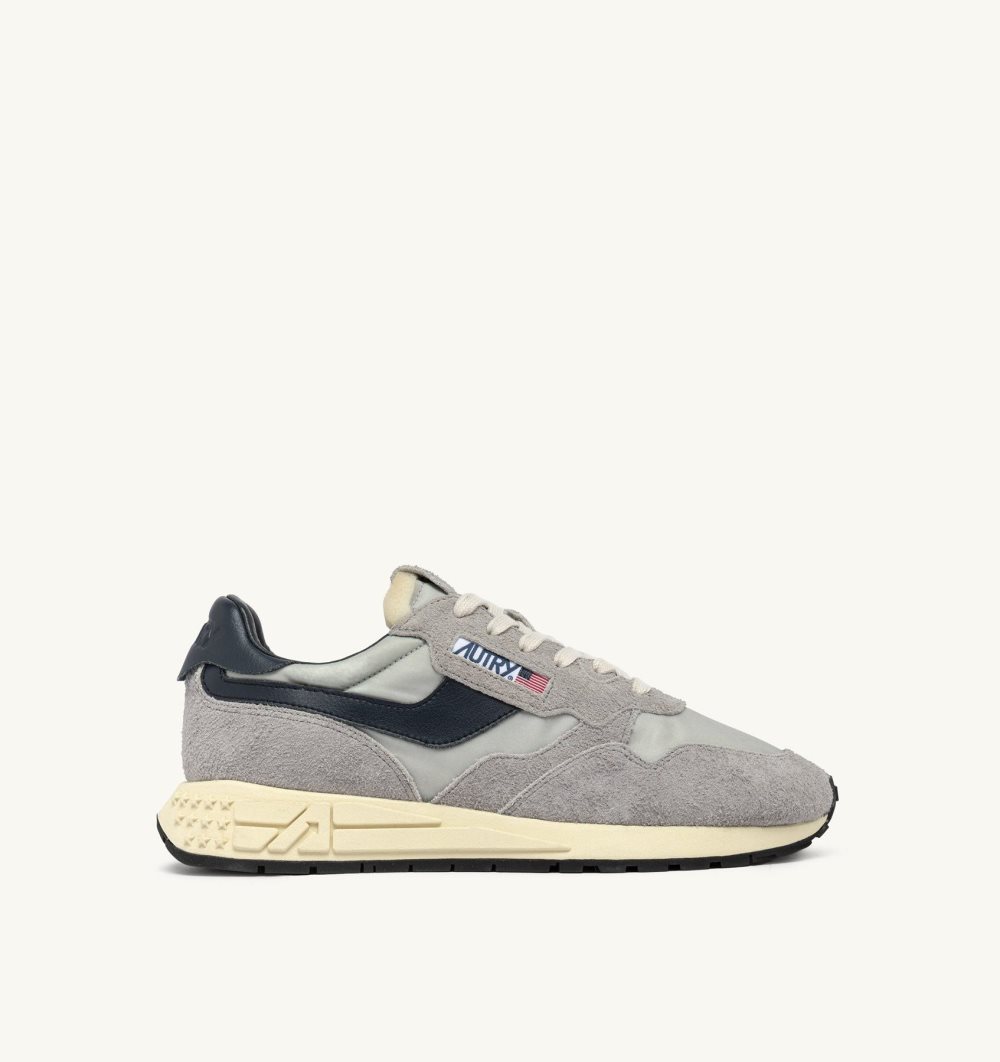 Autry Reelwind Low Sneakers Space Nylon Suede Grey | 2567-BESYX