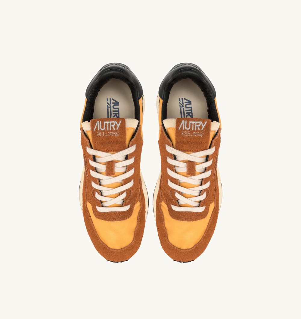 Autry Reelwind Low Sneakers Sunset Nylon Suede Orange | 8372-IPGSC