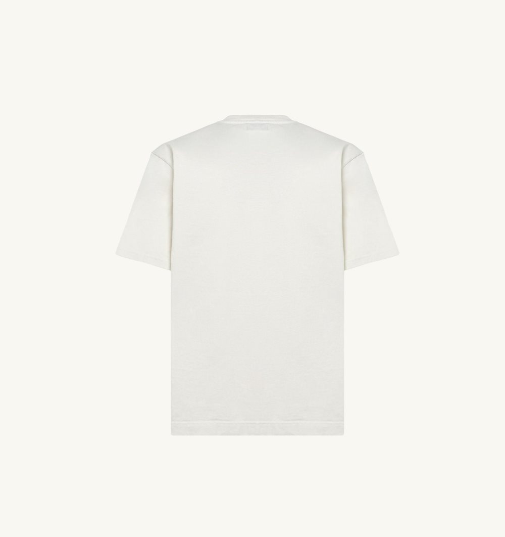 Autry Relaxed Fit T-shirt Cotton Jersey White | 7415-NCYFE