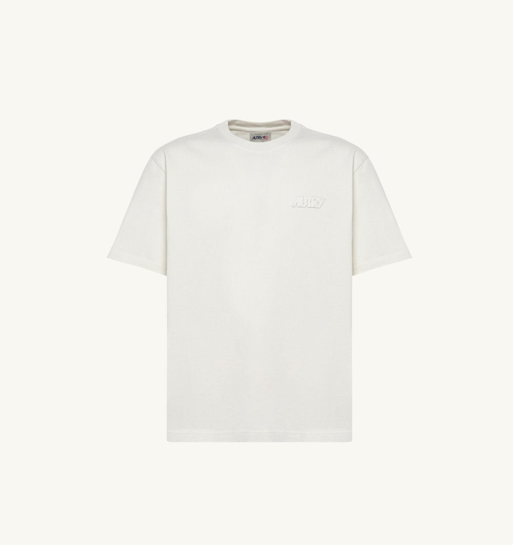 Autry Relaxed Fit T-shirt Cotton Jersey White | 7415-NCYFE