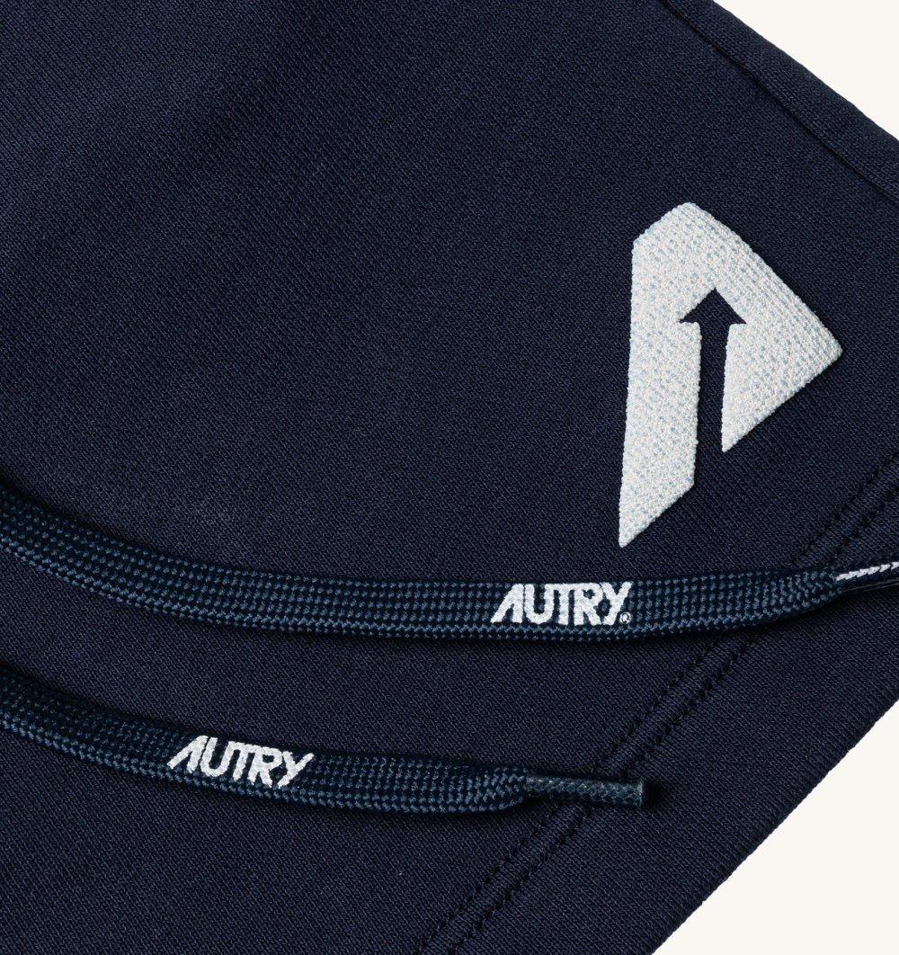 Autry Shorts Cotton Jersey Blue | 7290-NKAGX