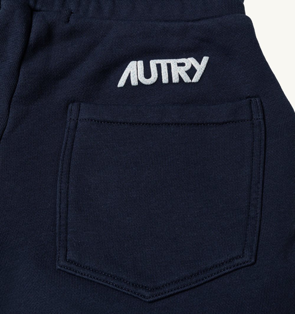 Autry Shorts Cotton Jersey Blue | 7290-NKAGX