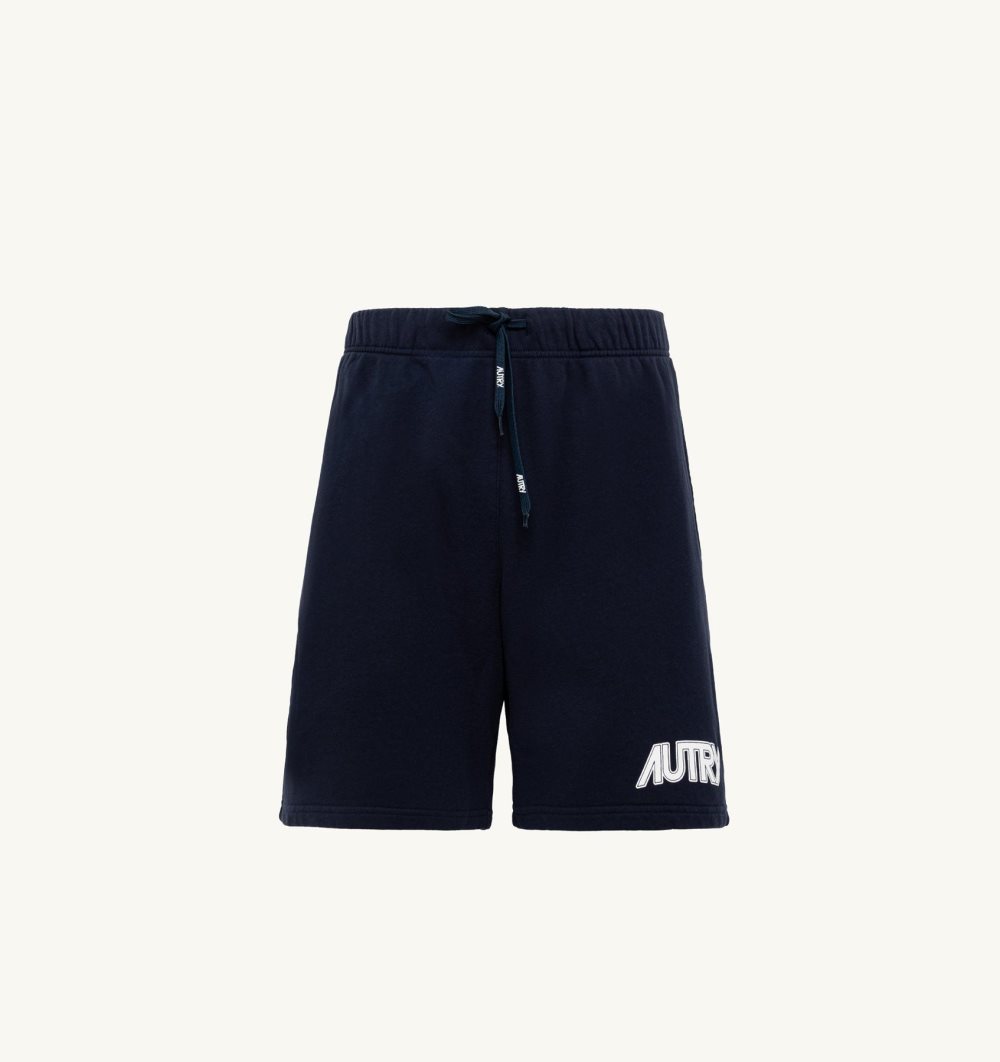 Autry Shorts Cotton Pile Blue | 1350-RPJMH