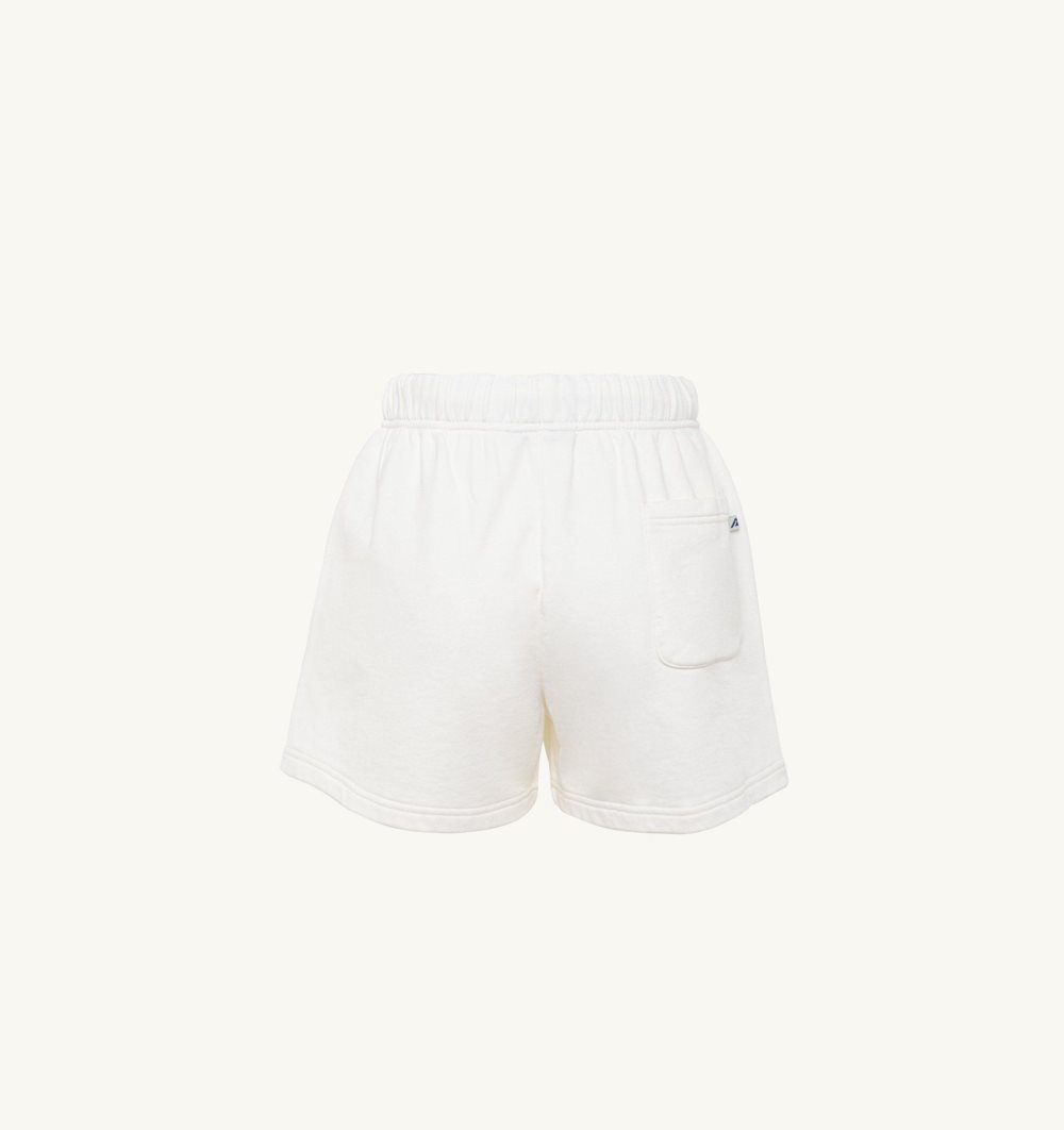 Autry Shorts Jersey Cotton White | 6739-YGEJC