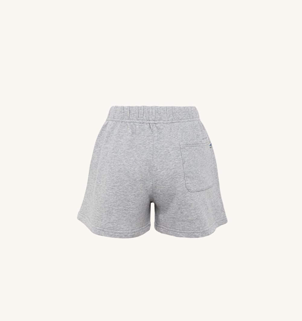 Autry Shorts Melange Cotton Jersey Grey | 6240-ROUIZ