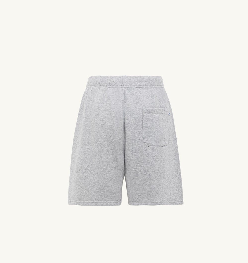 Autry Shorts Melange Cotton Pile Grey | 1702-ZOYDH