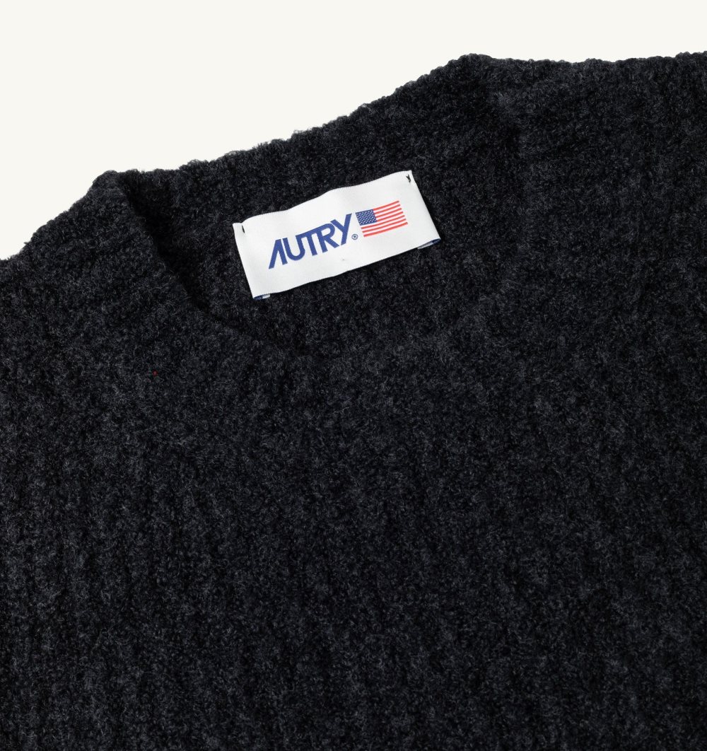 Autry Sweater Fisherman Knit Grey | 2134-WGHAE