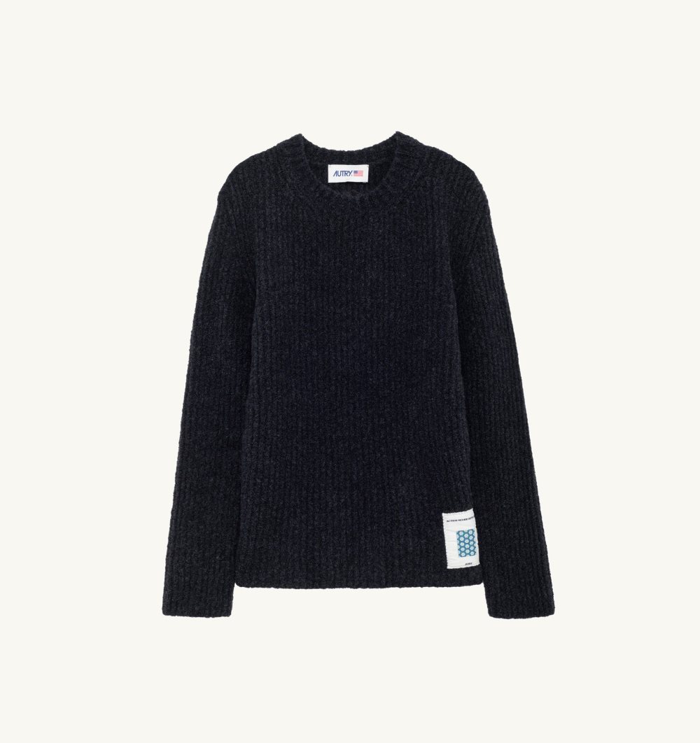 Autry Sweater Fisherman Knit Grey | 2134-WGHAE