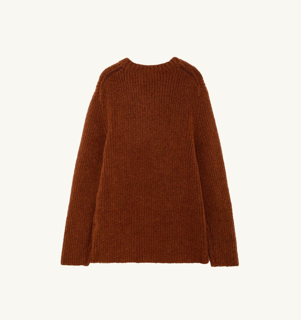 Autry Sweater Fisherman Knit Red | 2308-UOSGK