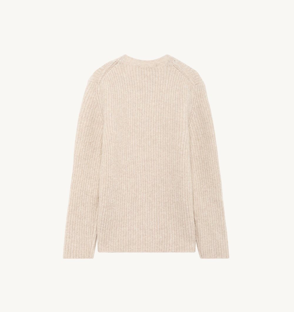 Autry Sweater Fisherman Knit White | 1082-VOMXW