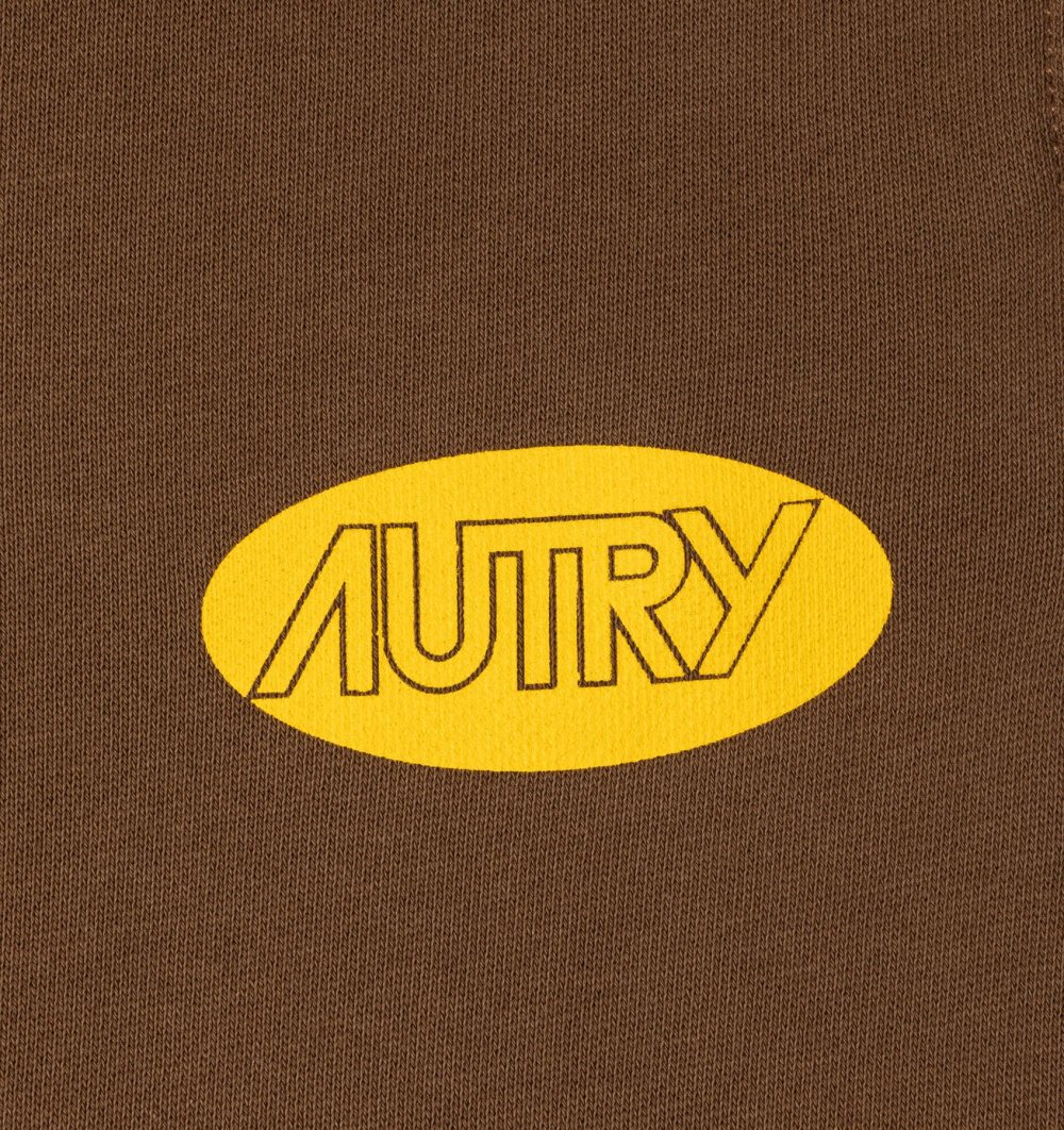 Autry Sweatpants Jersey Label Marrone | 2143-RYJLC