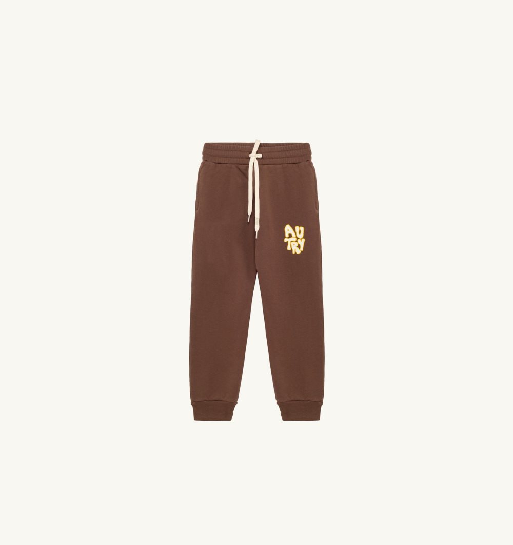 Autry Sweatpants Jersey Marrone | 0652-YTLUJ