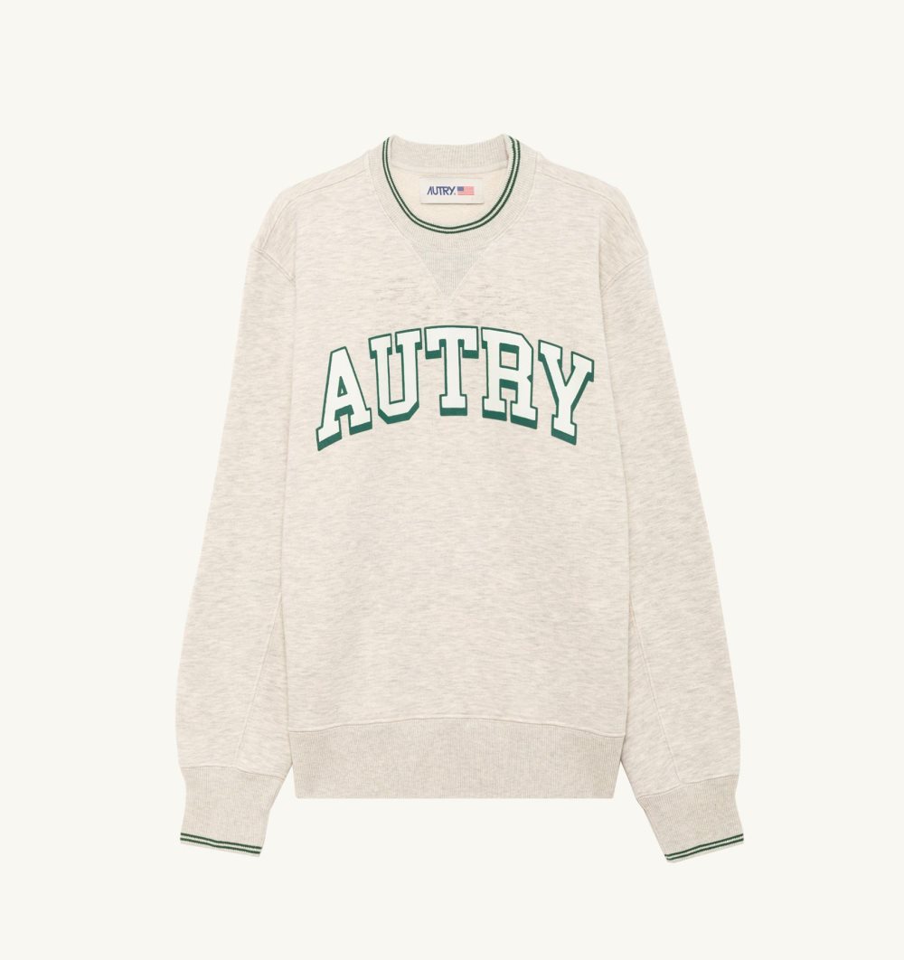 Autry Sweatshirt Heavy Jersey Grey | 8573-SCGWB