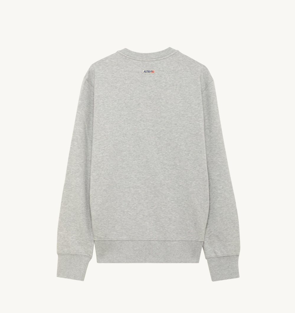 Autry Sweatshirt Jersey Label Grey | 1605-DIBHQ