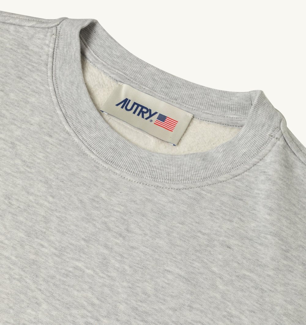 Autry Sweatshirt Jersey Label Grey | 1605-DIBHQ