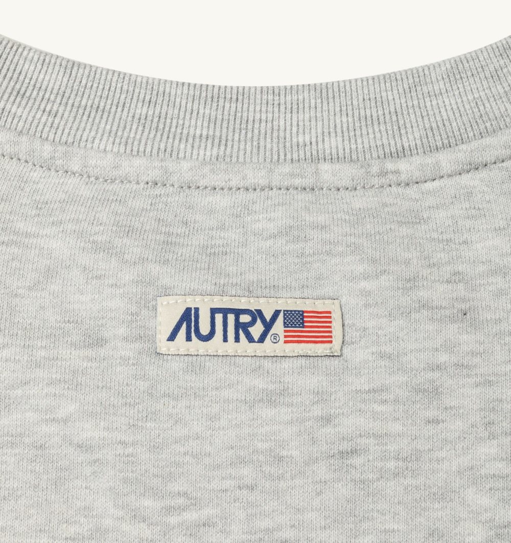 Autry Sweatshirt Jersey Label Grey | 1605-DIBHQ