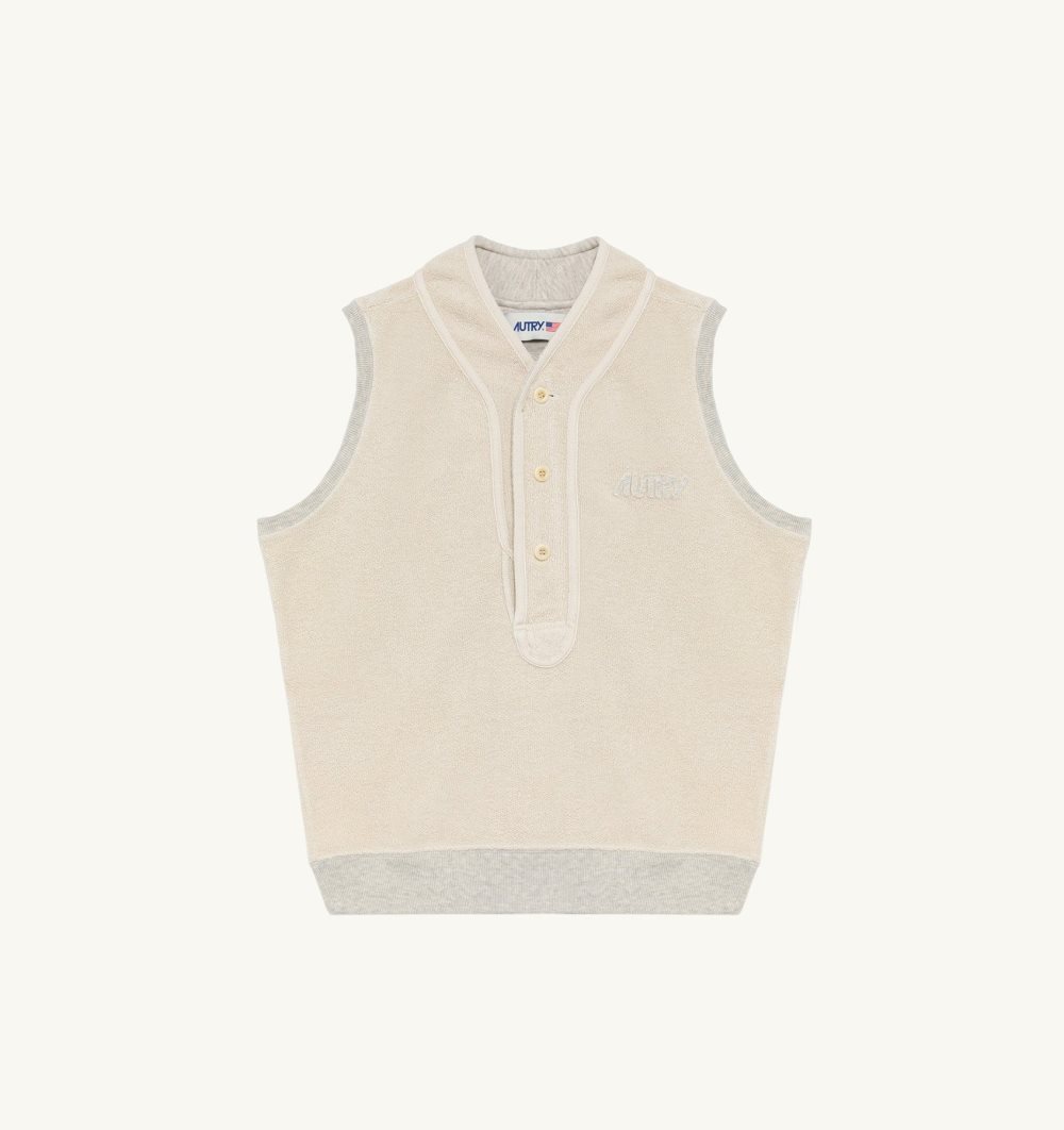 Autry Sweatshirt Vest Heavy Jersey Grey | 7250-GBRVO