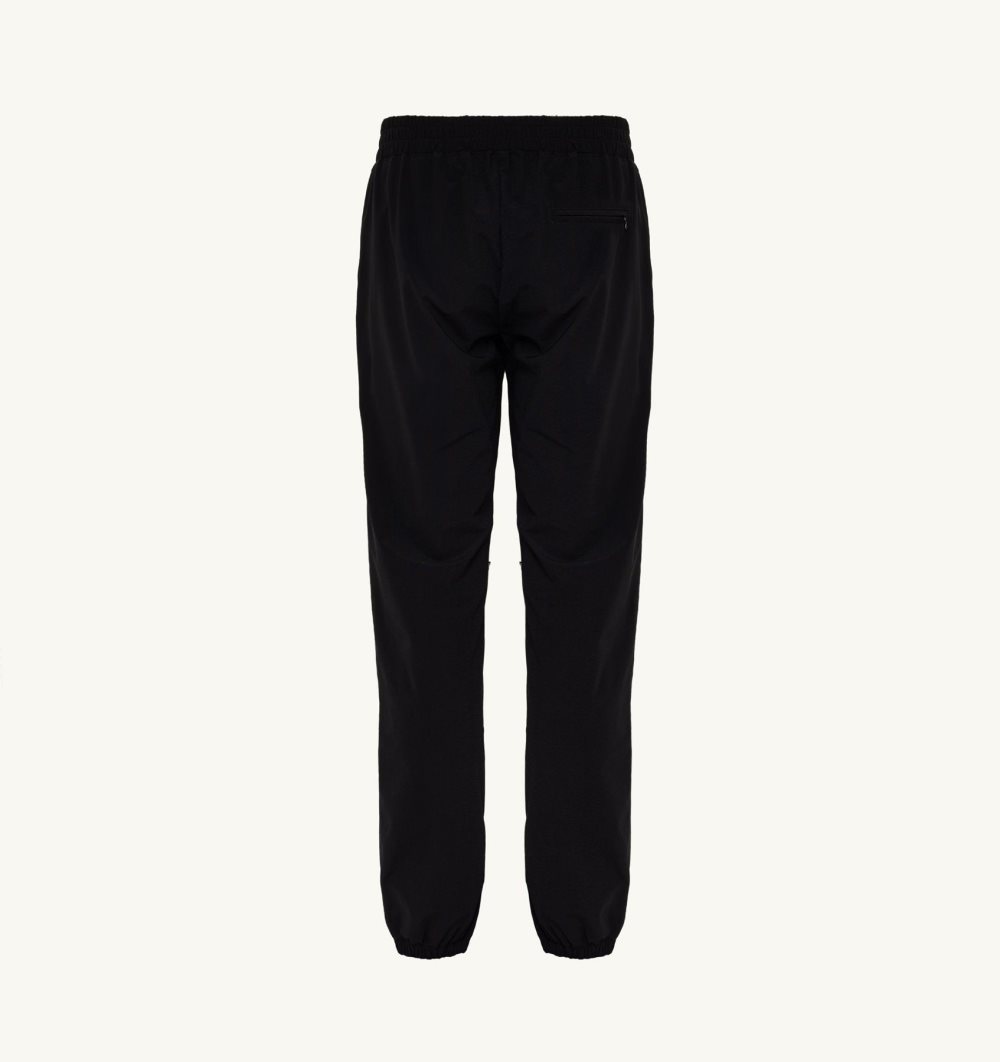 Autry Tennis Pants Contrast Piping Black | 3951-EUBOK