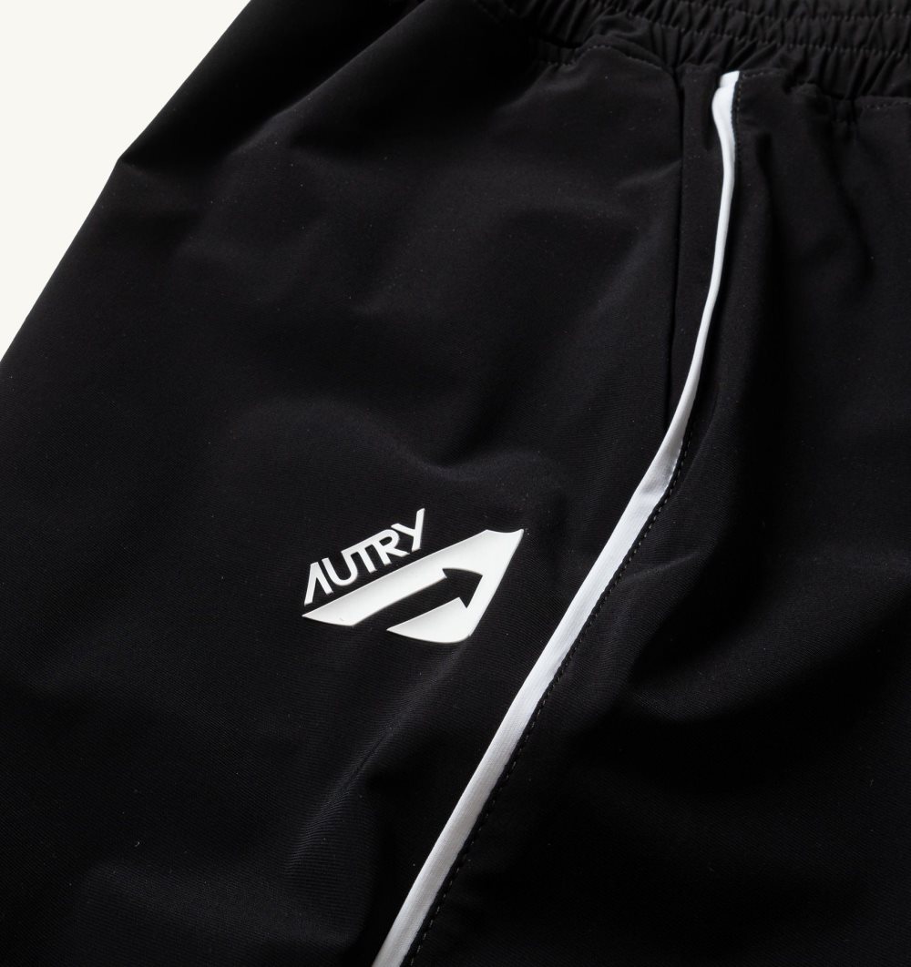 Autry Tennis Pants Contrast Piping Black | 3951-EUBOK