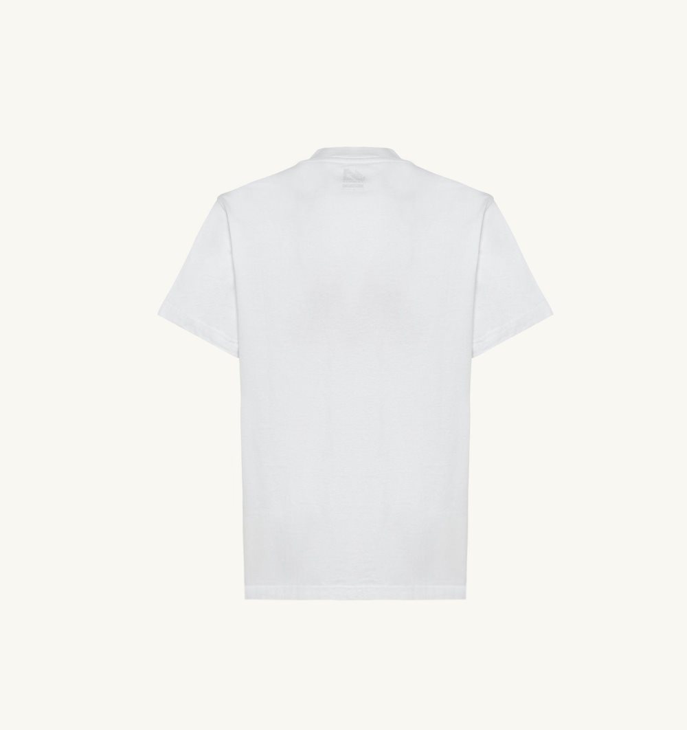 Autry Tennis T-shirt Cotton Jersey White | 1438-BLHFS