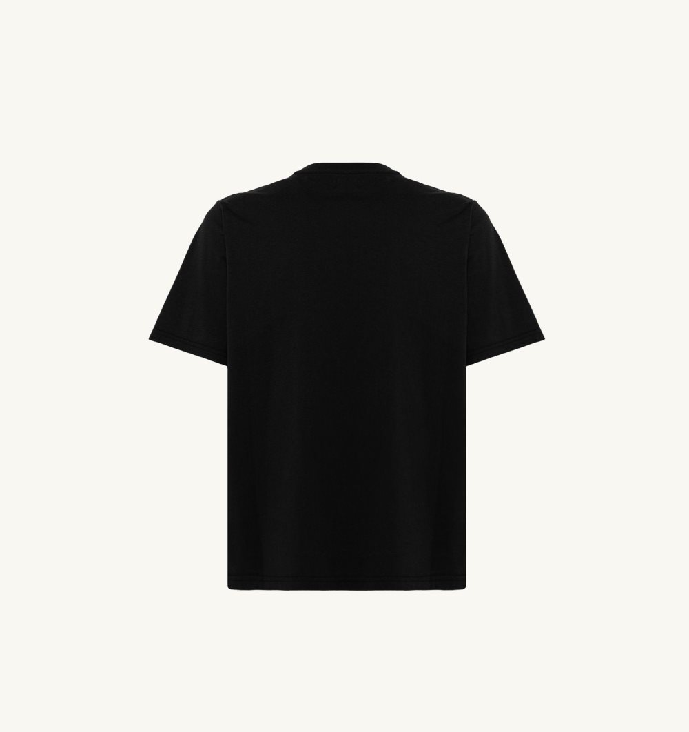 Autry T-shirt Cotton Jersey Black | 2057-EFDLX