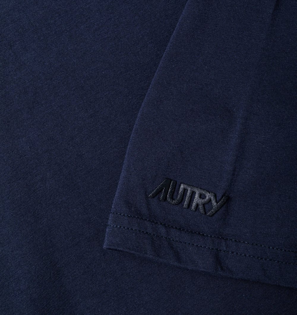 Autry T-shirt Cotton Jersey Logo Blue | 4683-UKHFG