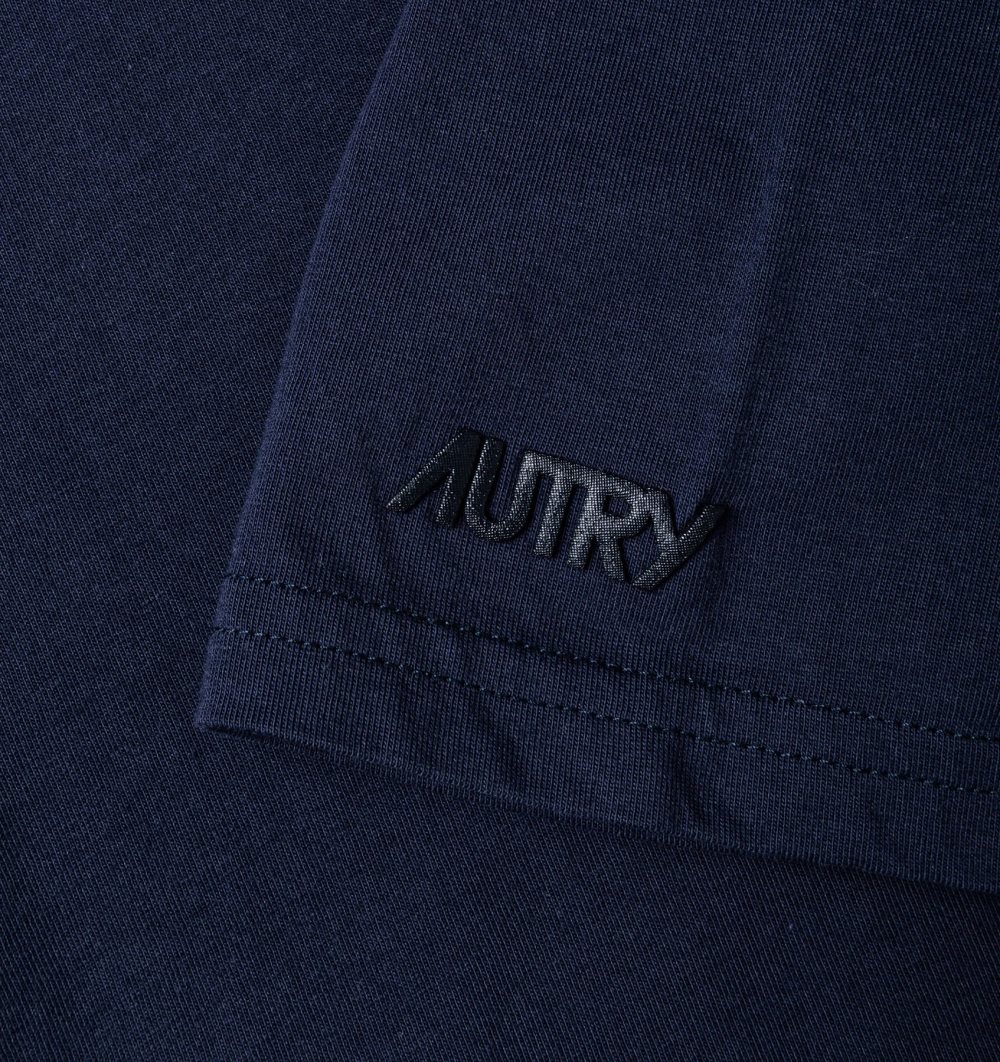 Autry T-shirt Cotton Jersey Logo Blue | 7694-MTRYS