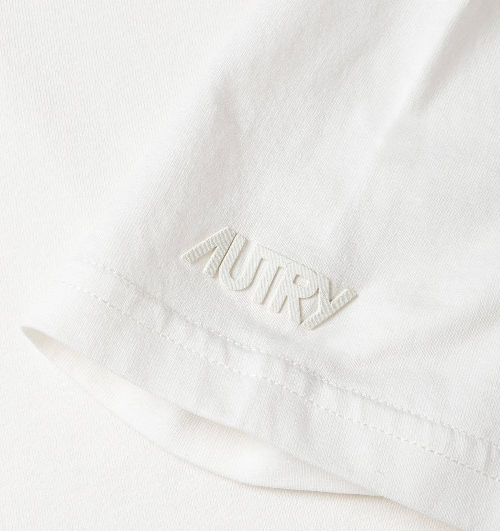 Autry T-shirt Cotton Jersey White | 1749-QHUAR