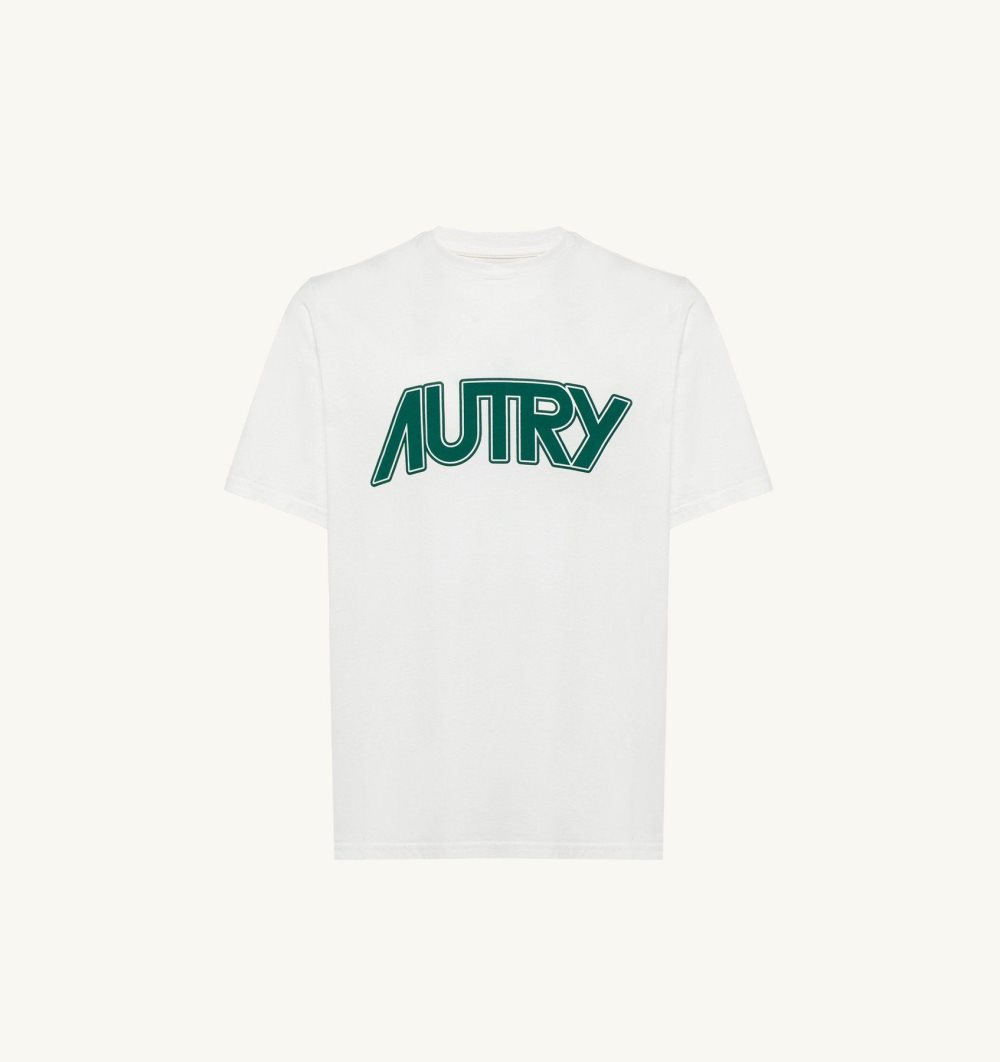 Autry T-shirt Cotton Jersey White | 5732-NLFVK