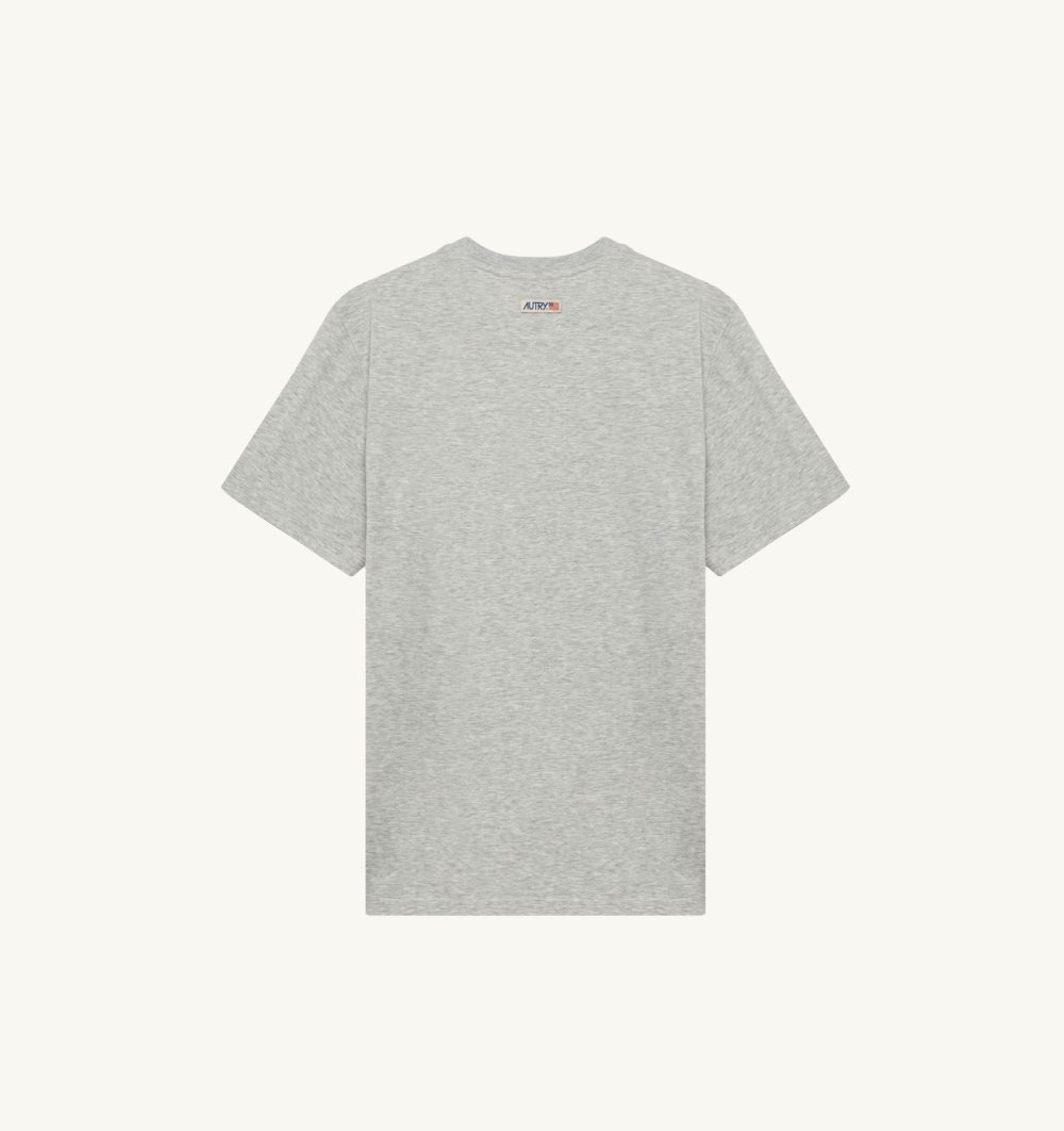 Autry T-shirt Cotton Label Grey | 2307-HOVRY