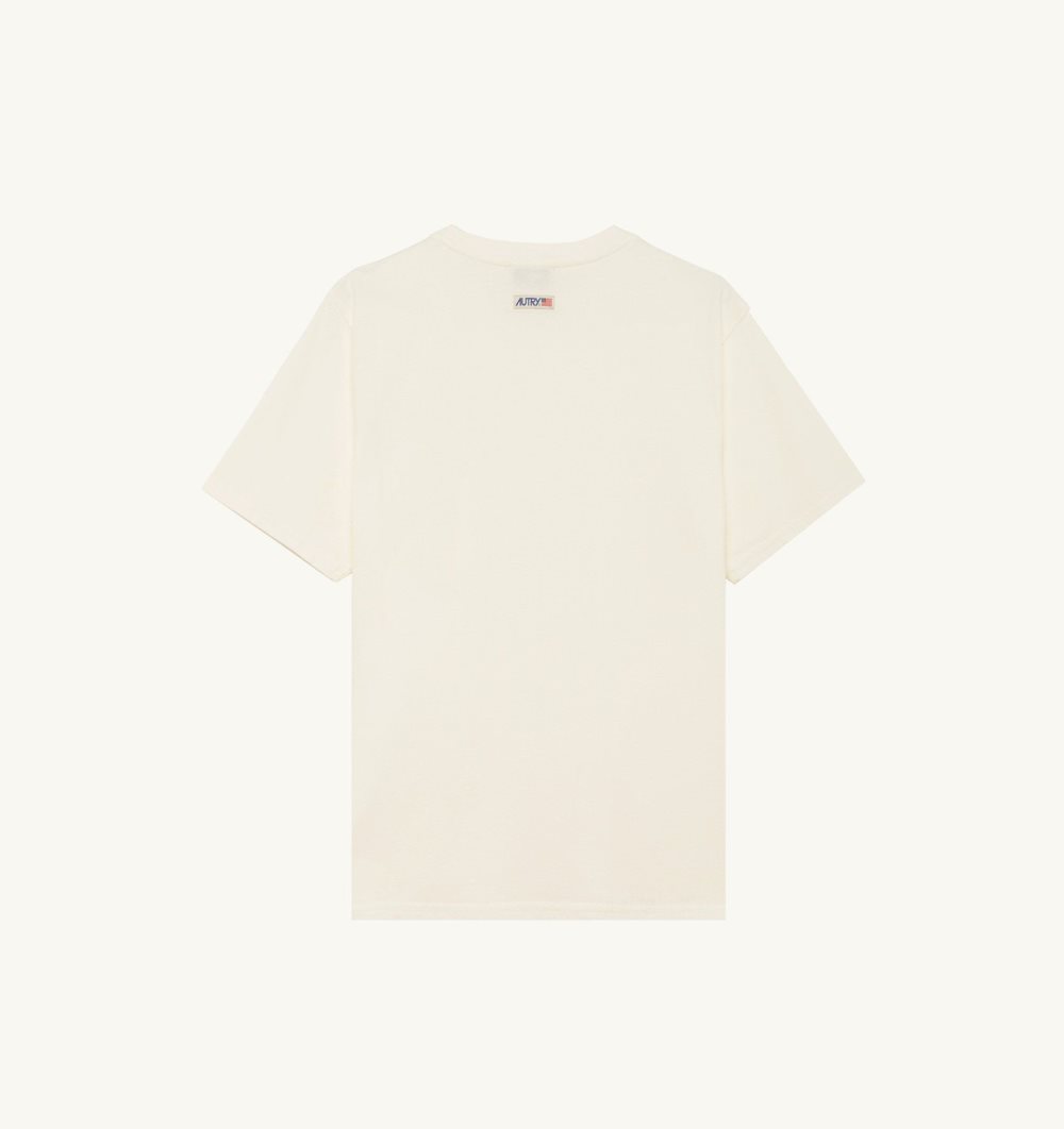 Autry T-shirt Cotton Label White | 1269-HLQJS