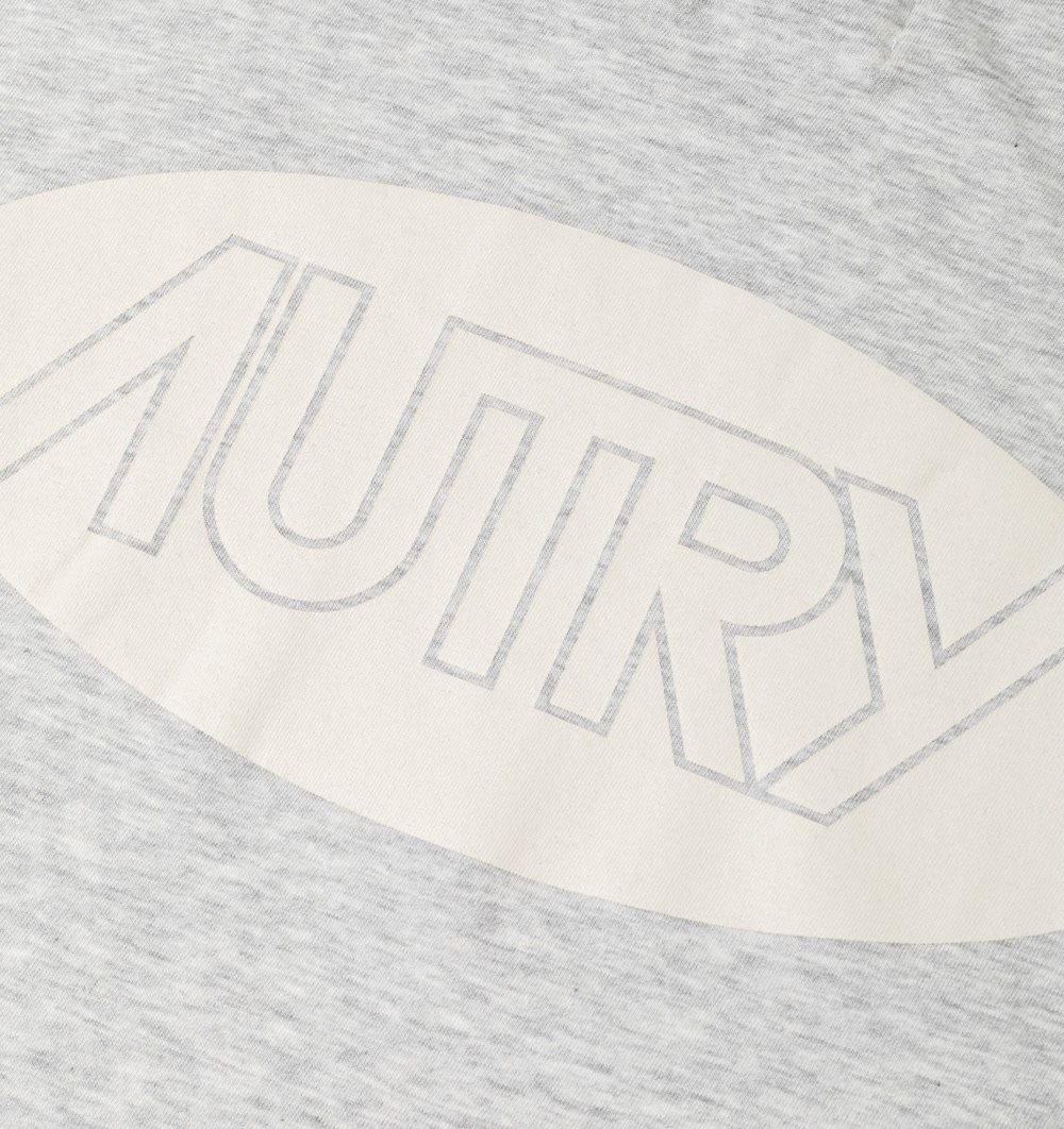 Autry T-shirt Cotton Printed Logo Grey | 6041-GQXIO