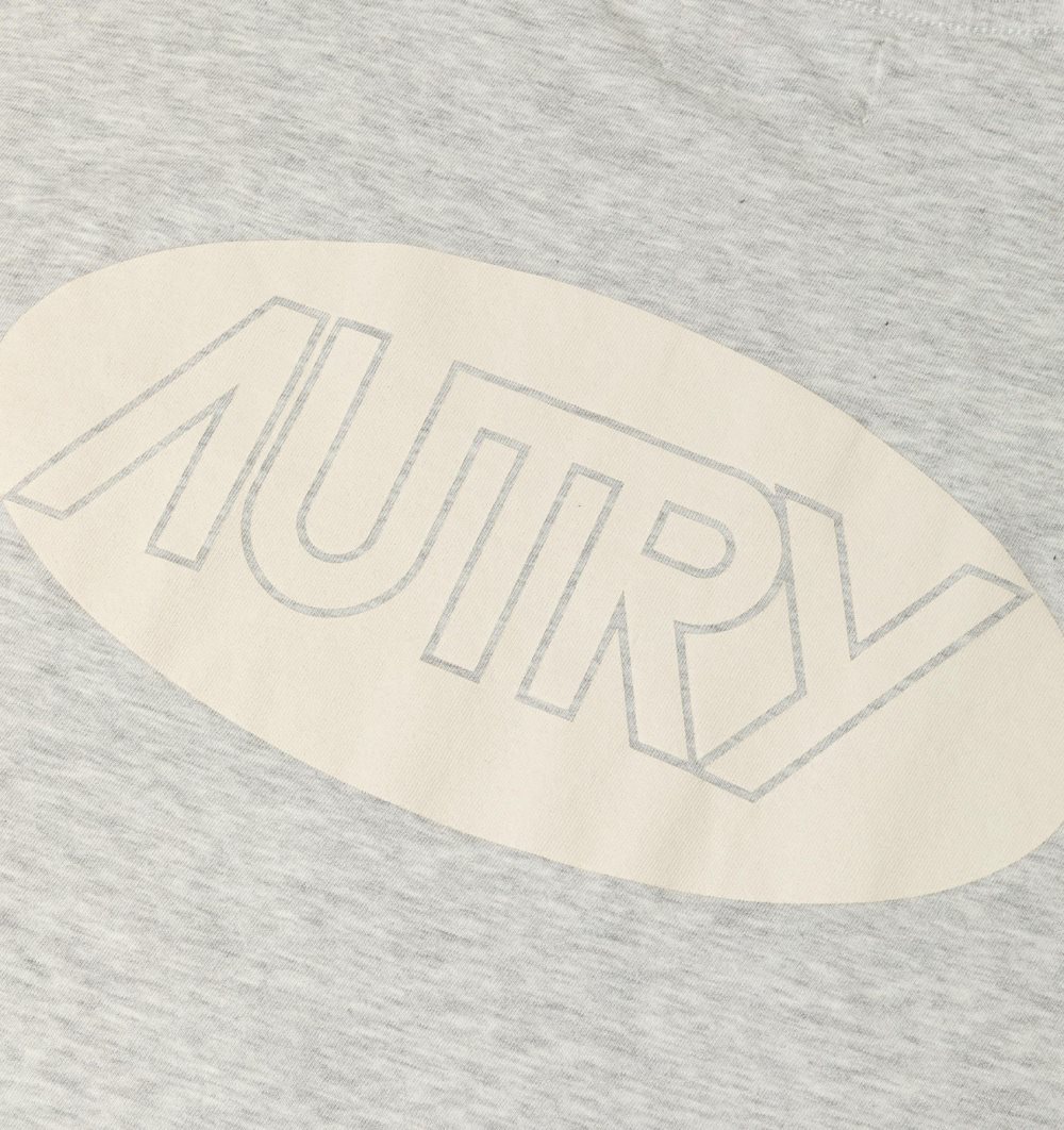 Autry T-shirt Cotton Printed Logo Grey | 9350-IHLSO