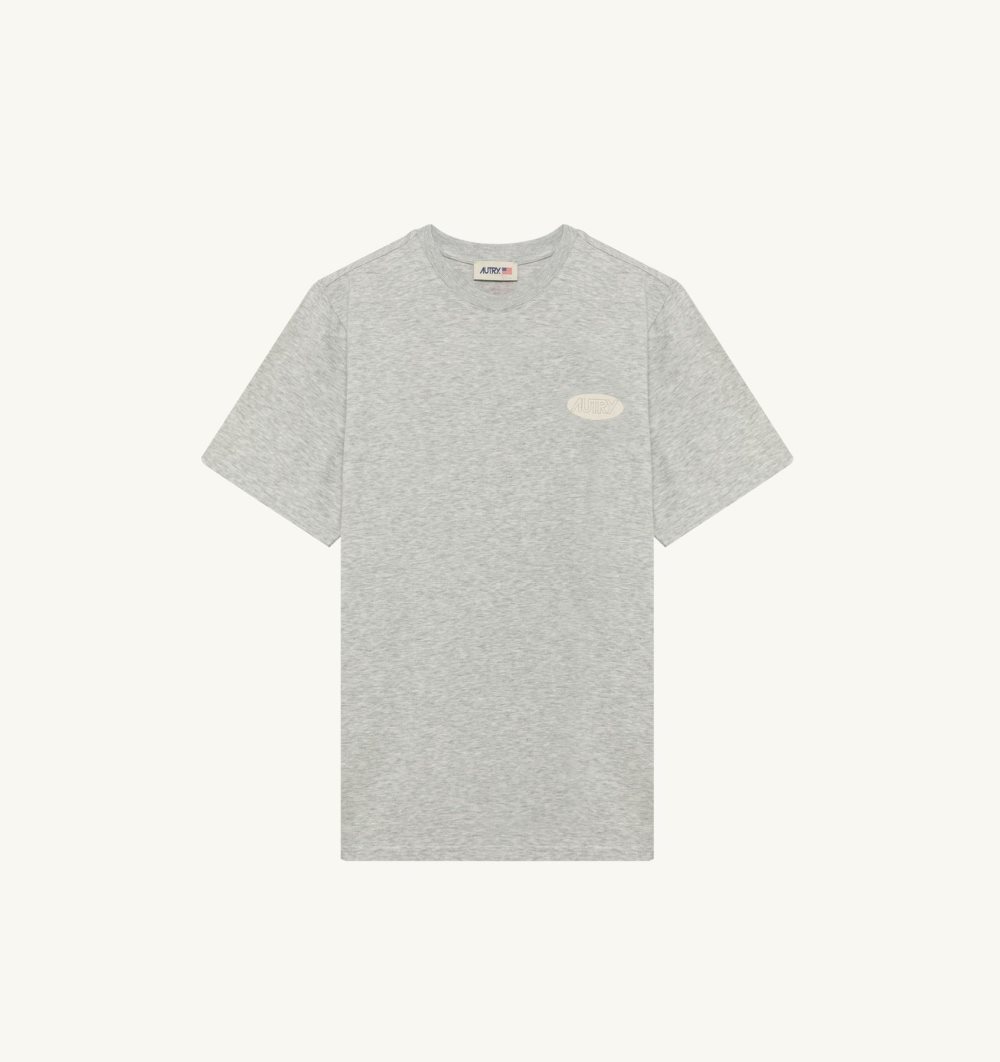 Autry T-shirt Cotton Printed Logo Grey | 9350-IHLSO