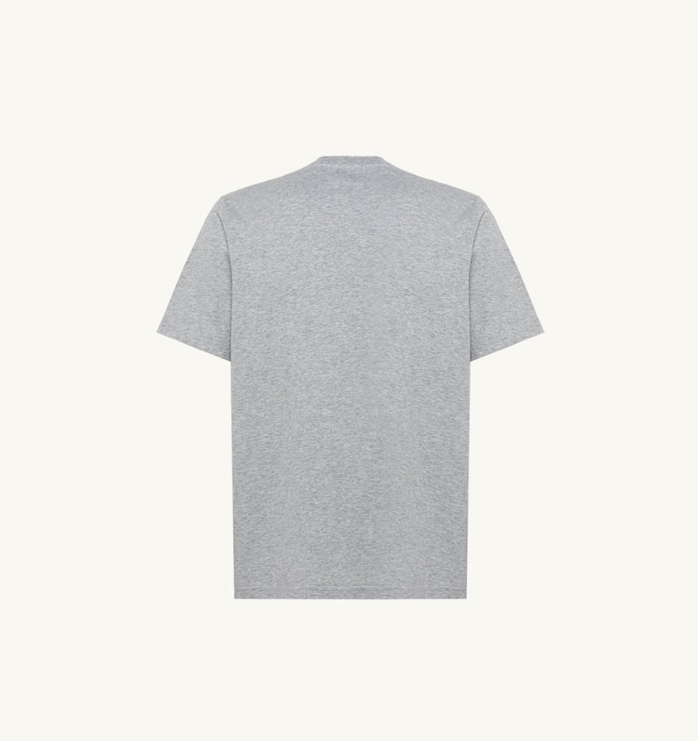 Autry T-shirt Melange Cotton Jersey Grey | 9376-RJOTP