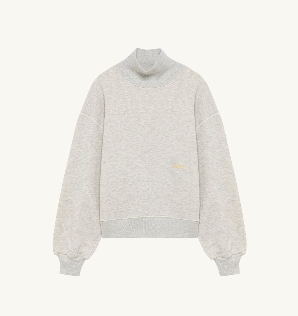 Autry Turtleneck Heavy Jersey Grey | 8734-GXTZF